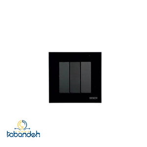 کلیدسه پل BEKER مدل گلس مشکی با قاب کریستال مشکی